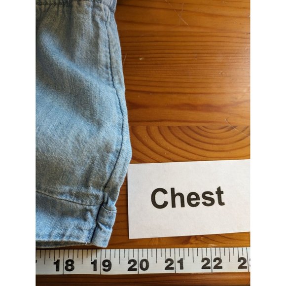 Old Navy Sleeveless Tie Waist Utility Jean Jumpsuit Size L Light Blue Cotton - Picture 6 of 6